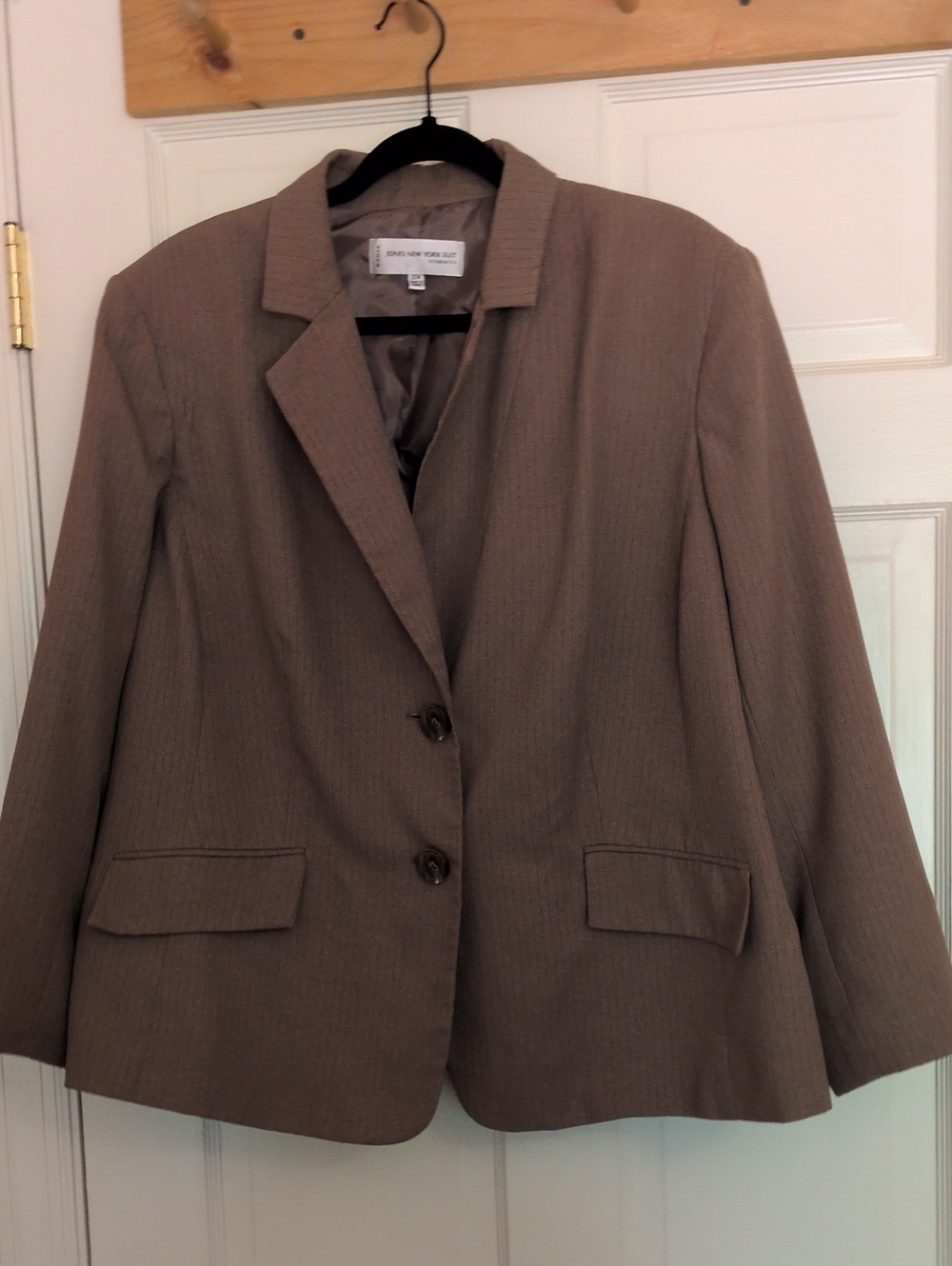 Jones New York Women's Taupe Blazer Jacket